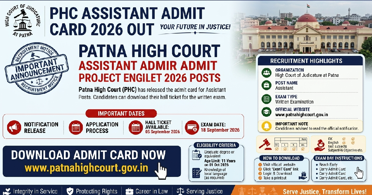 Patna High Court Assistant Admit Card 2026